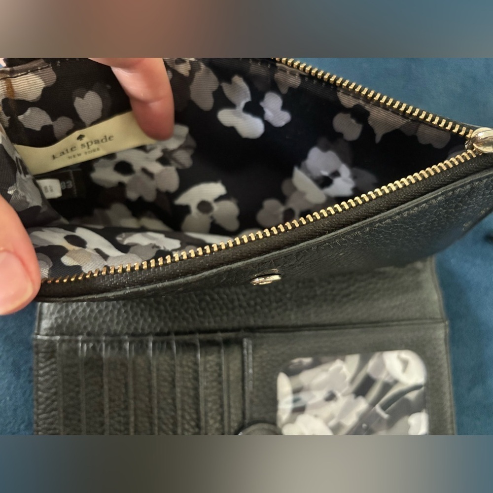 Kate Spade Black Leather Wallet Clutch - Picture 13 of 14